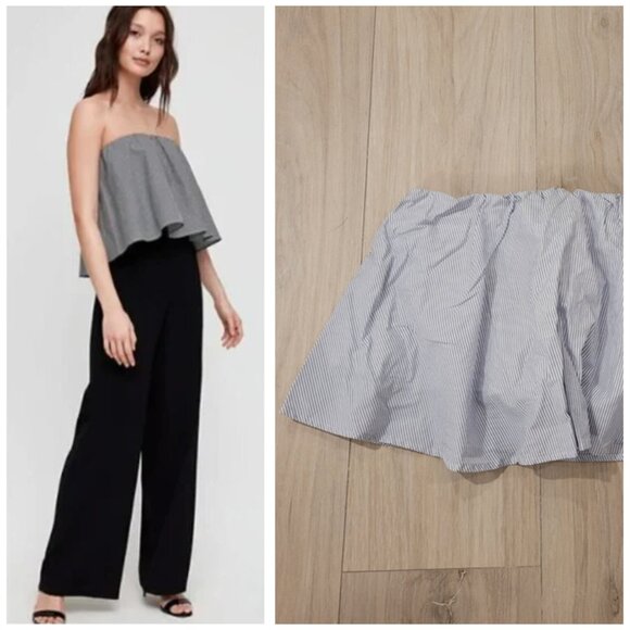 BABATON | Aritzia Eckerd Blouse Crop Tube Top Stripe | Sz. S - Picture 1 of 7